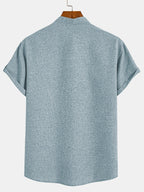 Sabino | Camisa de manga corta con cuello mao
