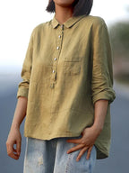 Celeste | Blusa vintage ligera y transpirable