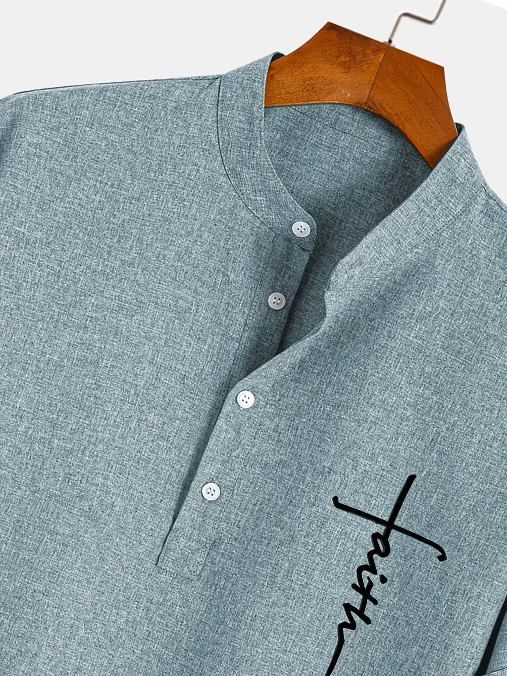 Sabino | Camisa de manga corta con cuello mao