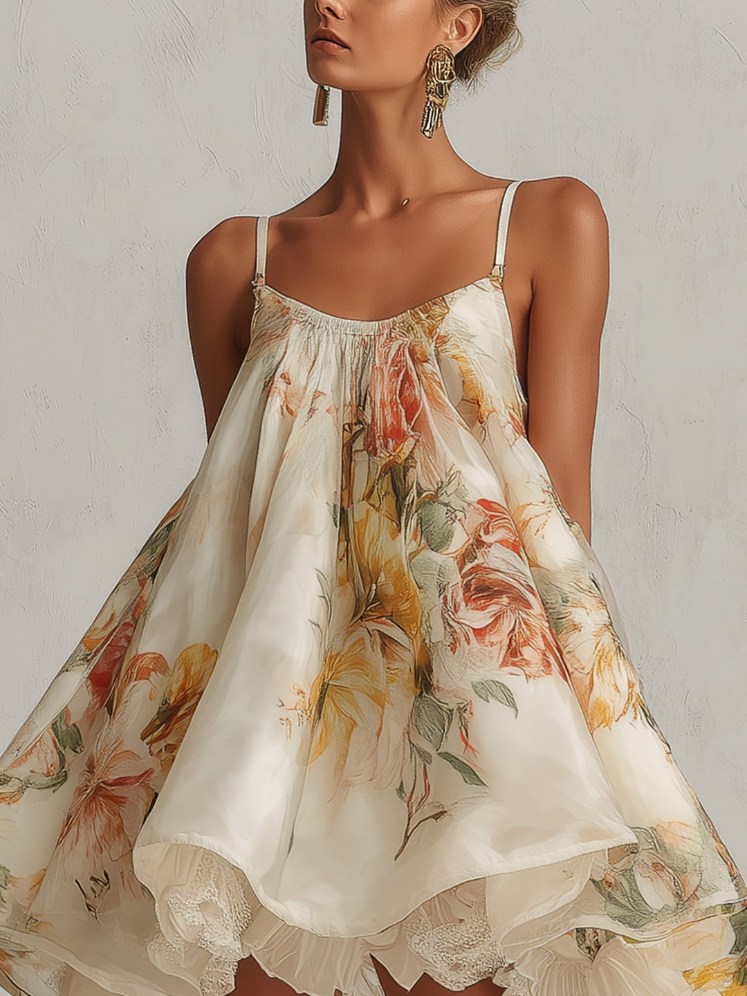 Paloma | Vestido mini de organza — vista lateral