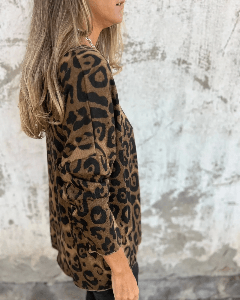 Salma | Top con estampado de leopardo
