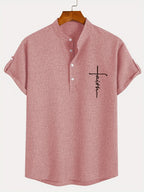 Sabino | Camisa de manga corta con cuello mao