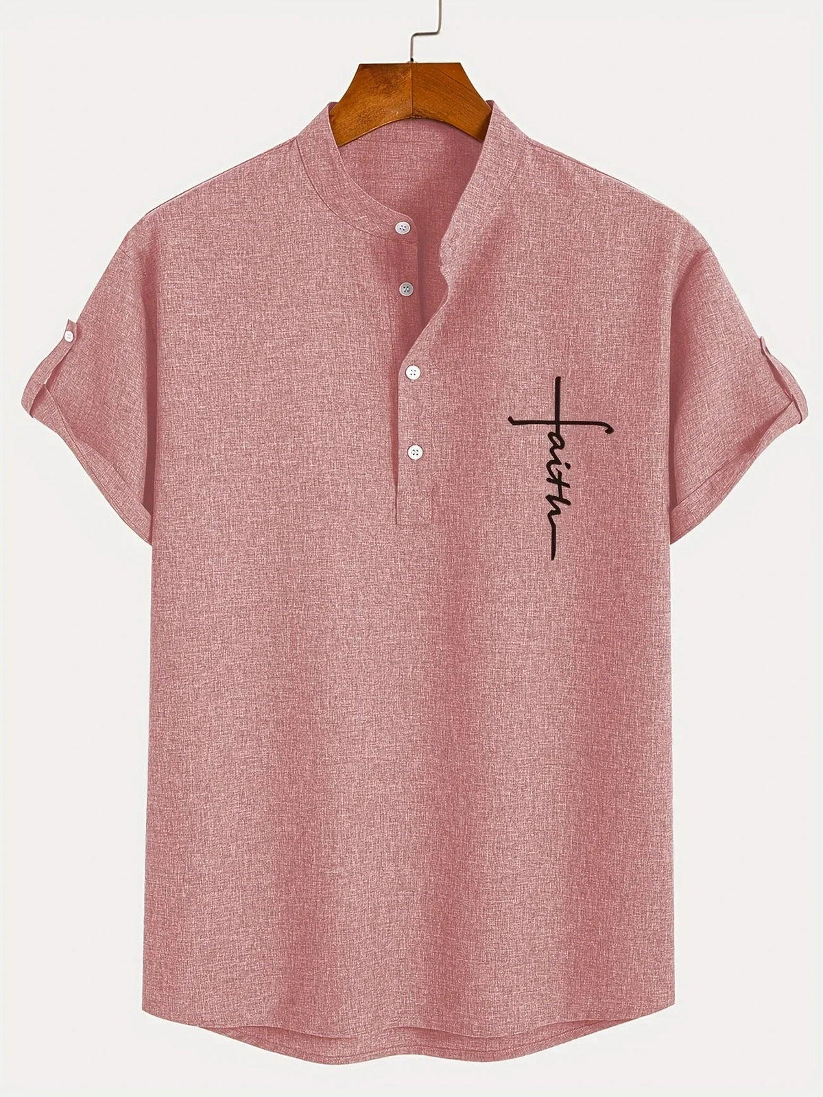 Sabino | Camisa de manga corta con cuello mao