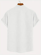 Sabino | Camisa de manga corta con cuello mao