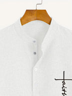 Sabino | Camisa de manga corta con cuello mao