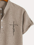 Sabino | Camisa de manga corta con cuello mao