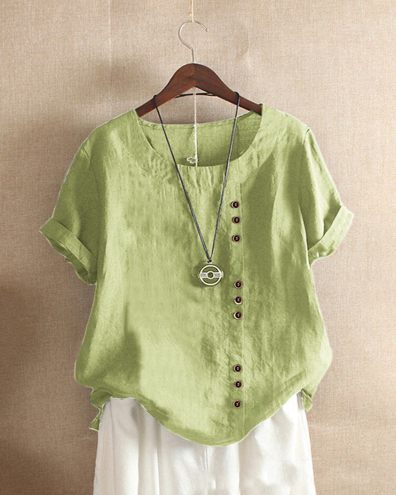 Ainara | Blusa casual con botones asimétricos