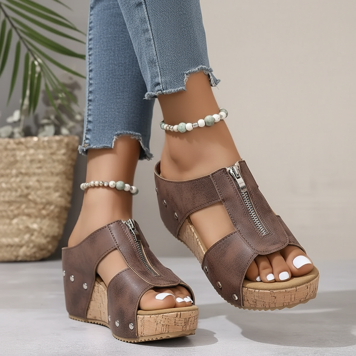 Gigi | Sandalias de cuña con estilo y suela confort