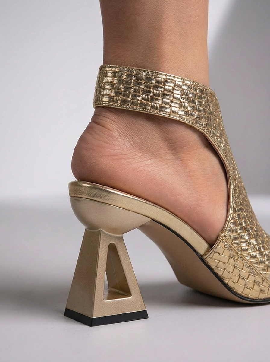 Aura | Tacones trenzados con tacón de bloque