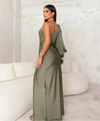 Julia | Vestido de noche de satén con un hombro