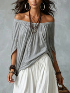 Fernanda - Conjunto top hombros descubiertos - detalle