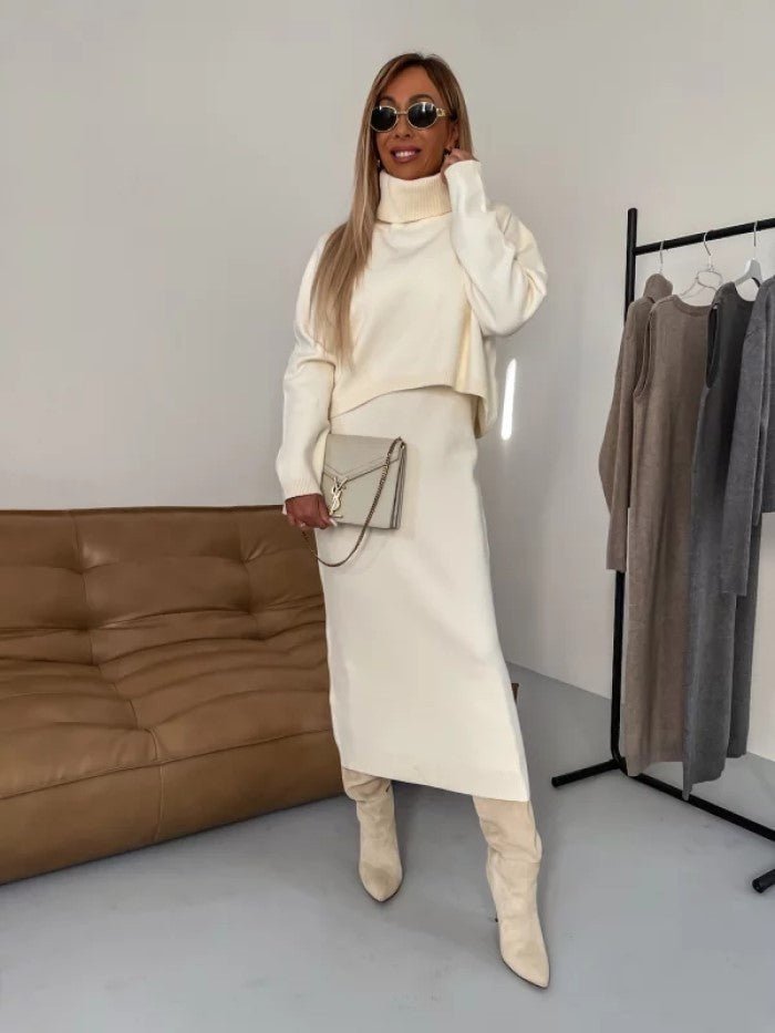 Alma | Conjunto de punto de jersey y falda