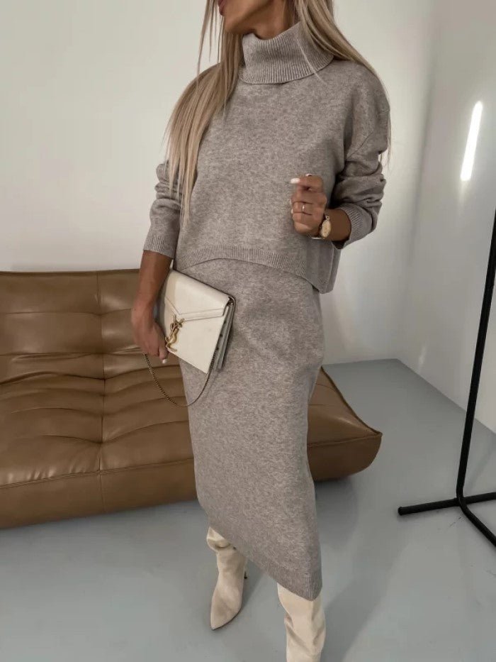Alma | Conjunto de punto de jersey y falda