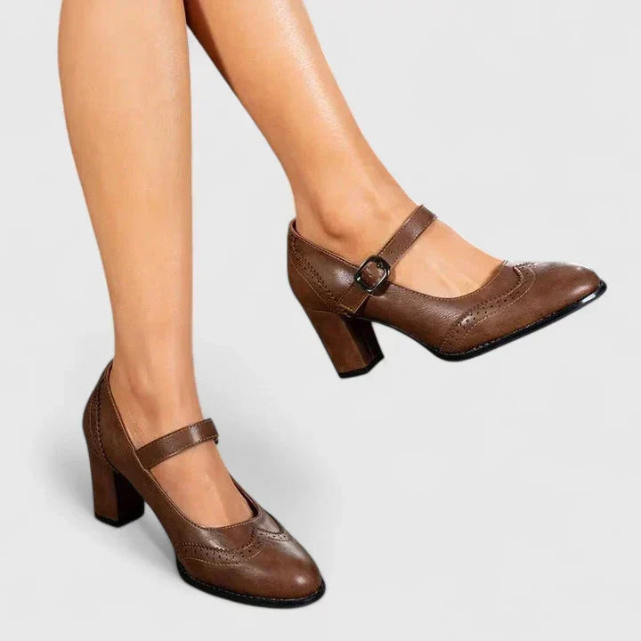 Lucinda | Zapatos con tira y tacón ancho