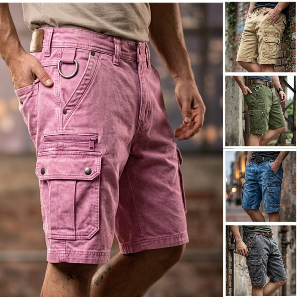 Lars | Shorts cargo vaqueros funcionales