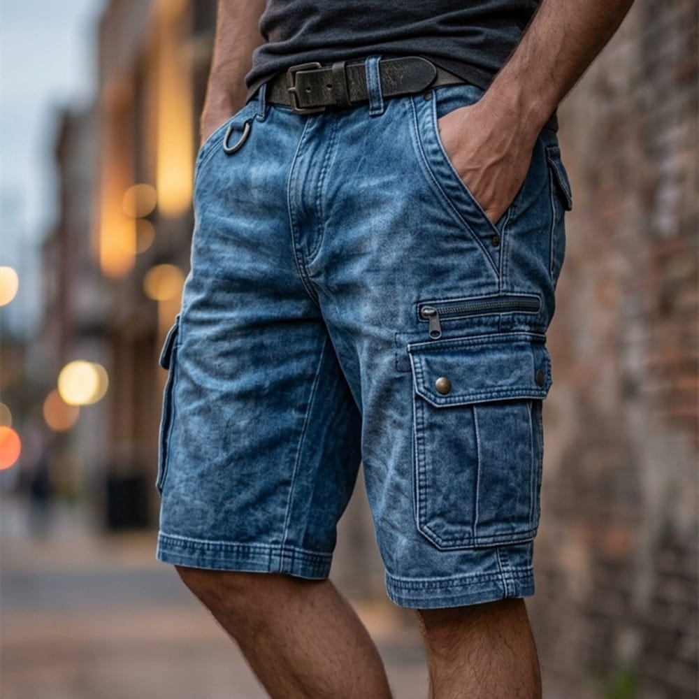Lars | Shorts cargo vaqueros funcionales