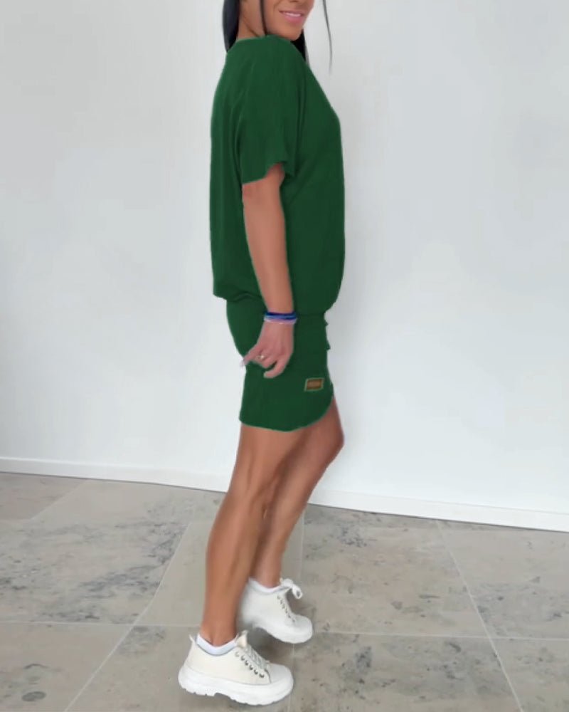 Imke | Vestido elástico informal de corte relajado