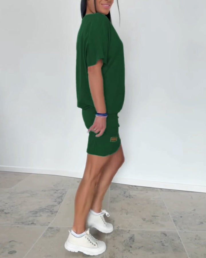 Imke | Vestido elástico informal de corte relajado