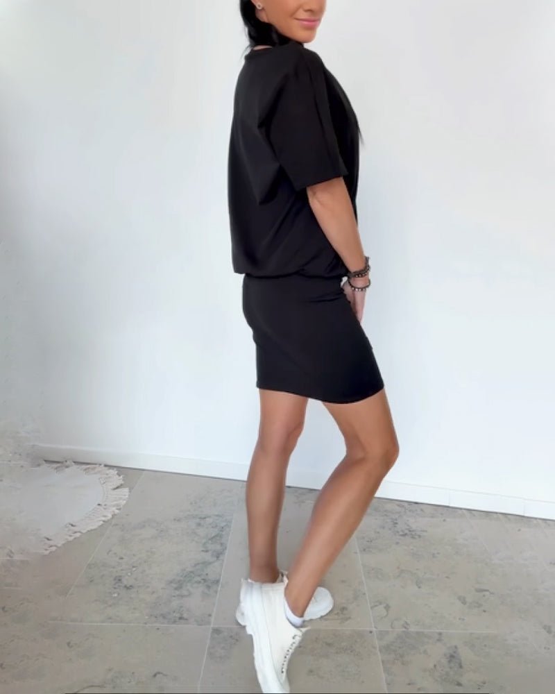 Imke | Vestido elástico informal de corte relajado