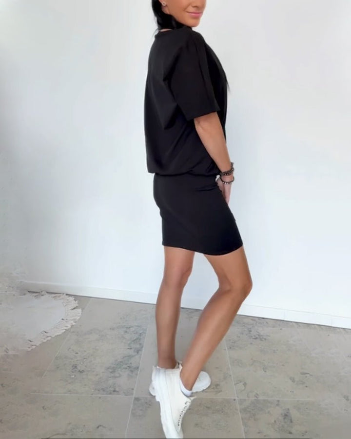 Imke | Vestido elástico informal de corte relajado