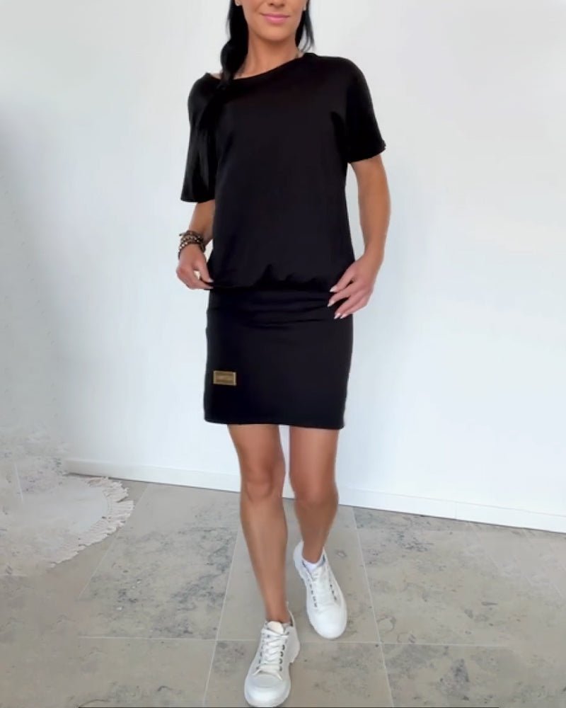 Imke | Vestido elástico informal de corte relajado