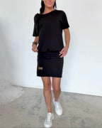 Imke | Vestido elástico informal de corte relajado