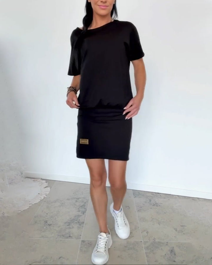 Imke | Vestido elástico informal de corte relajado