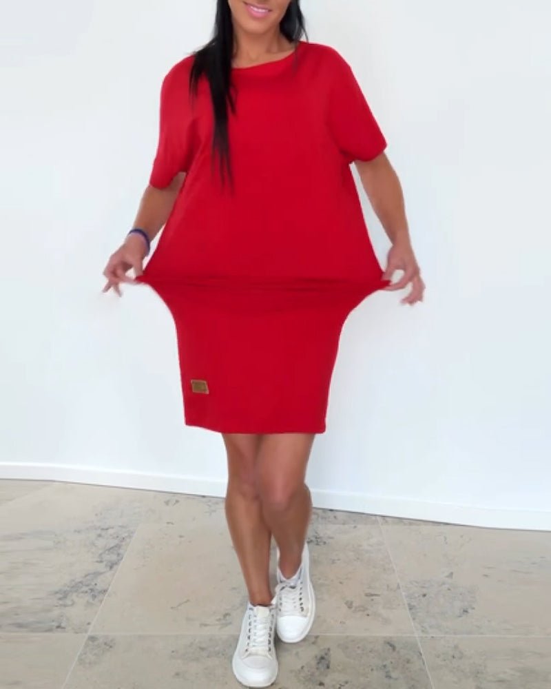 Imke | Vestido elástico informal de corte relajado