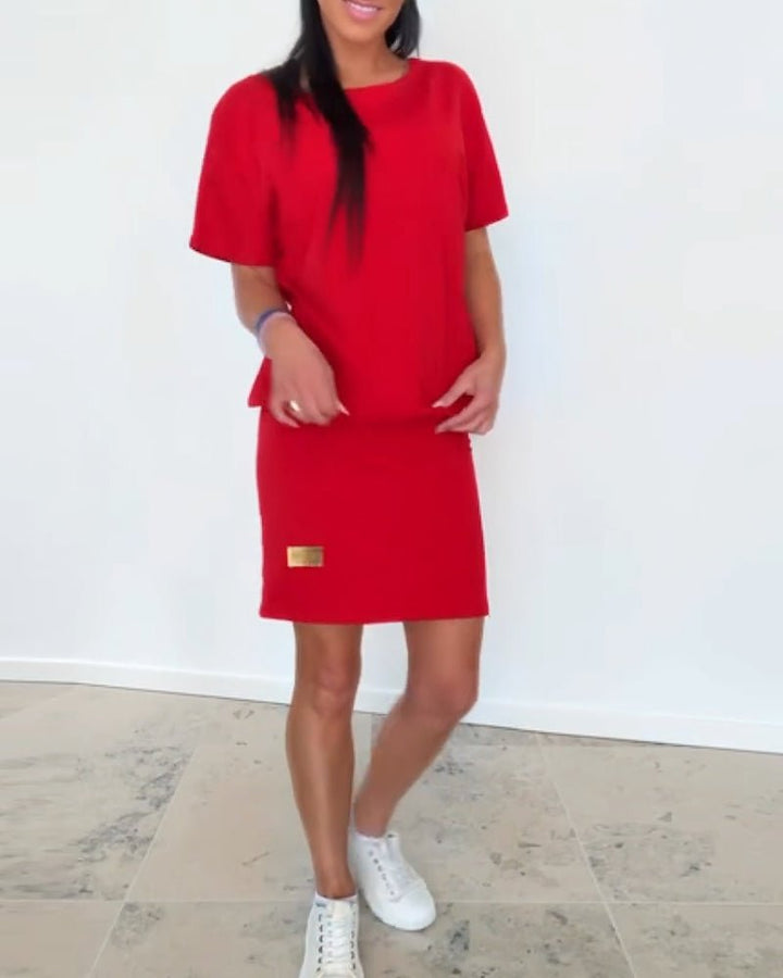Imke | Vestido elástico informal de corte relajado