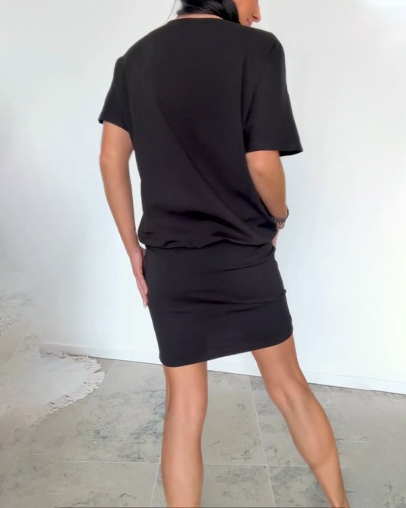 Imke | Vestido elástico informal de corte relajado