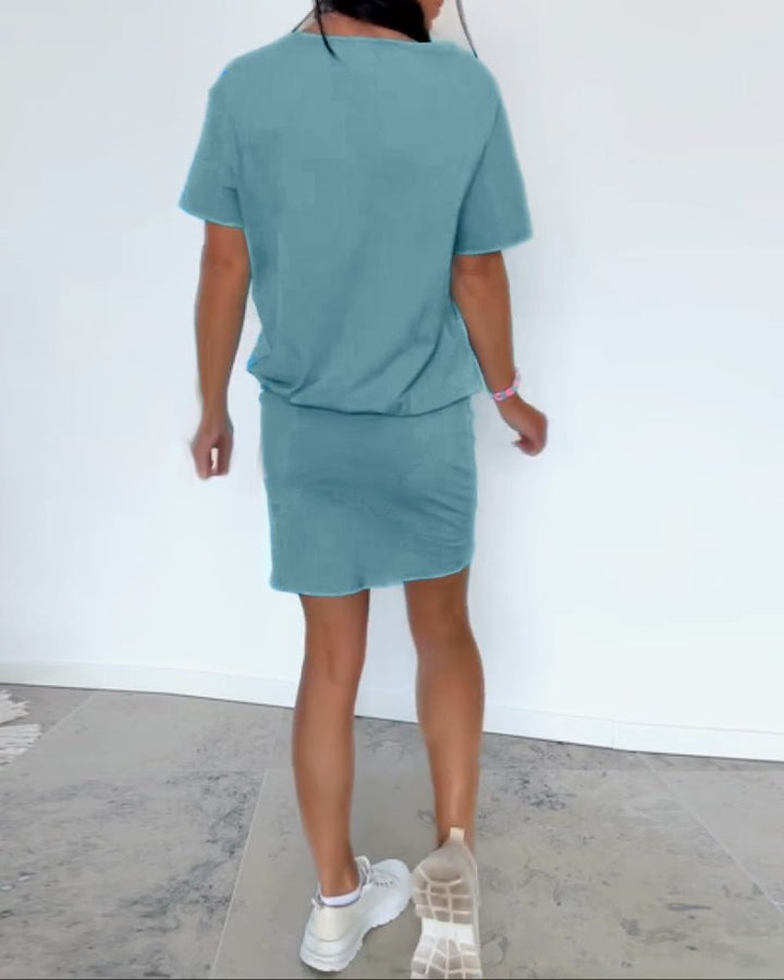 Imke | Vestido elástico informal de corte relajado