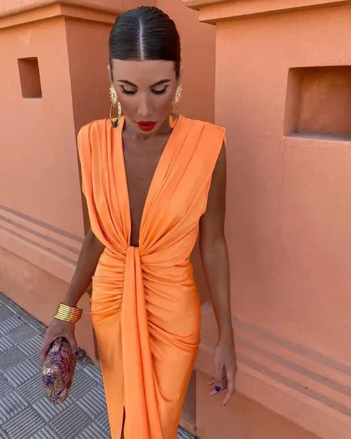 Isabelle | Vestido de fiesta con escote en V profundo