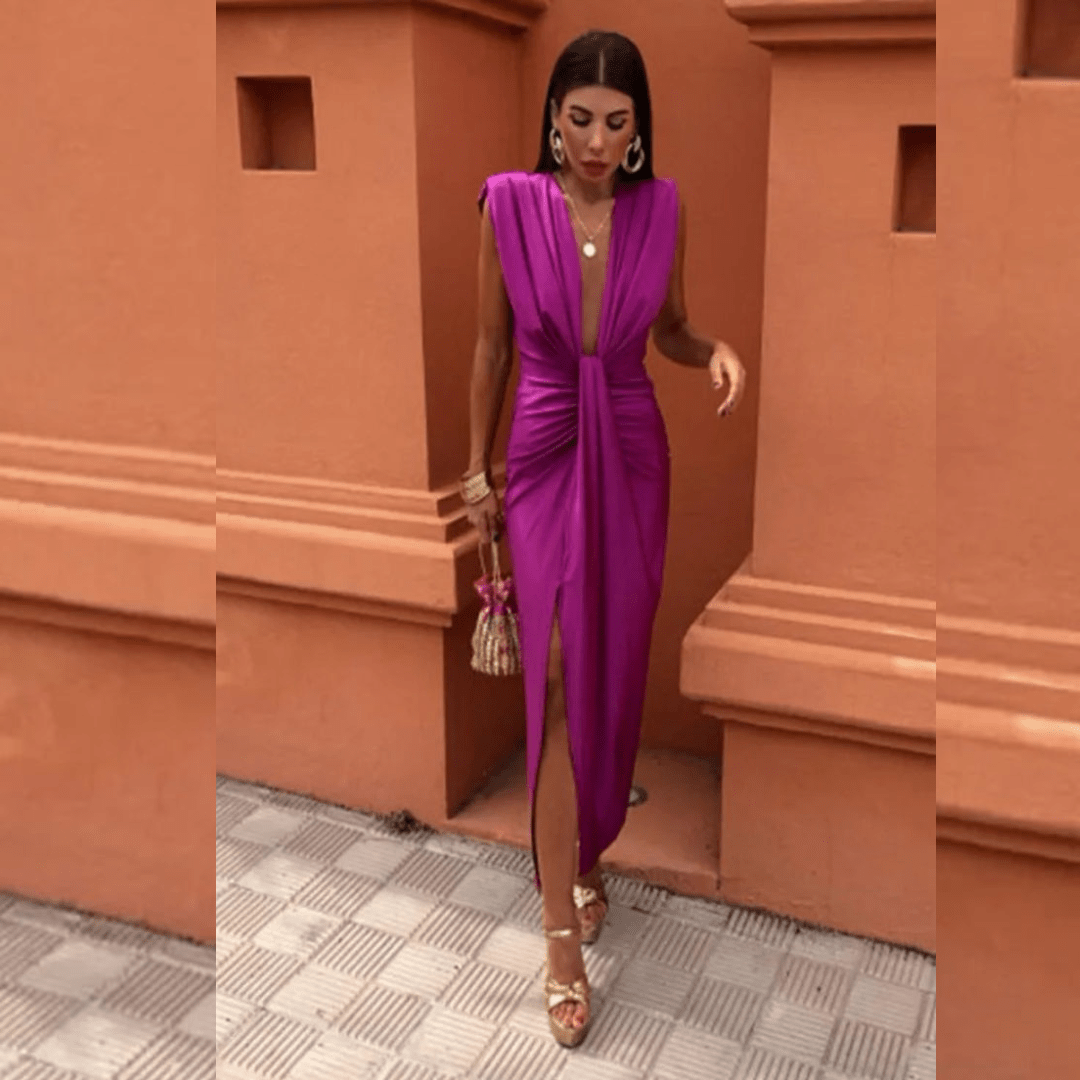 Isabelle | Vestido de fiesta con escote en V profundo