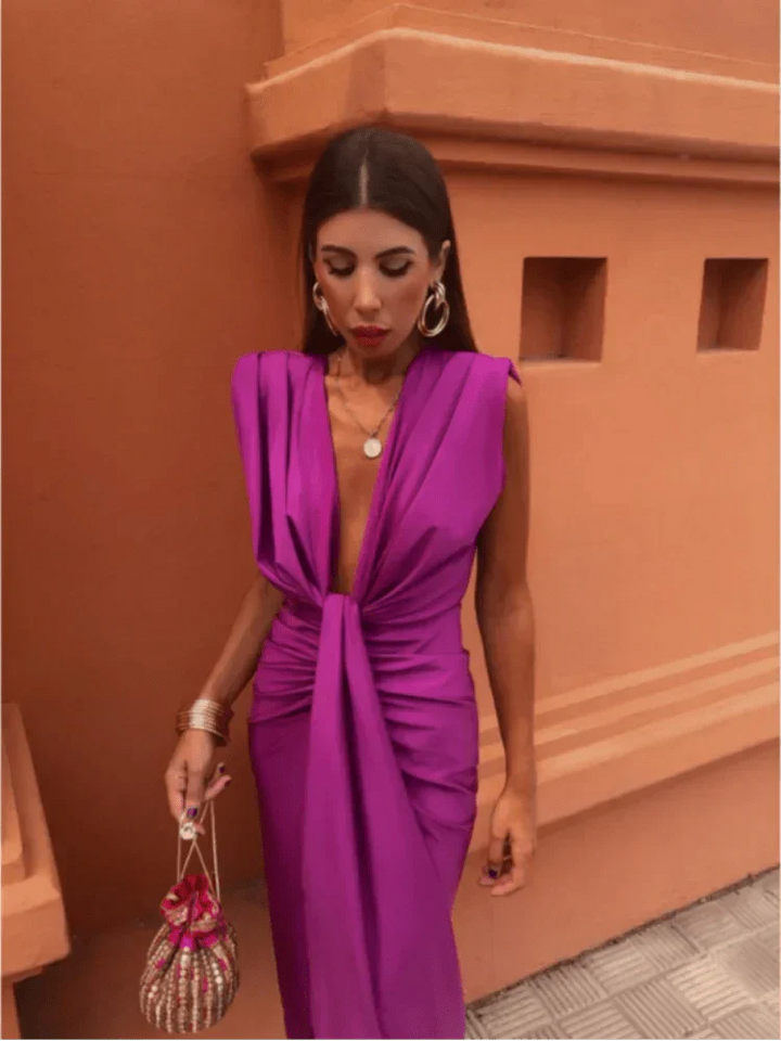 Isabelle | Vestido de fiesta con escote en V profundo