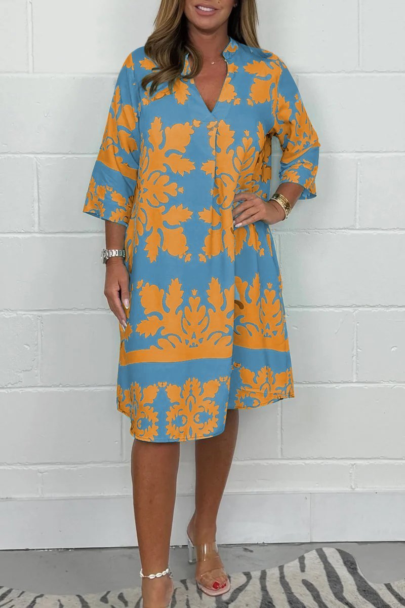 Niva | Vestido midi brillante de primavera