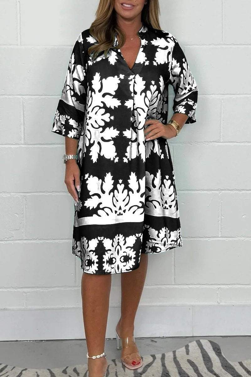 Niva | Vestido midi brillante de primavera