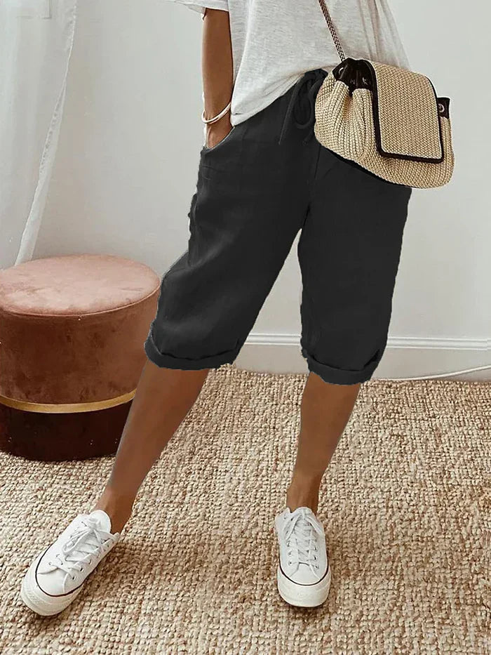 Liv | Shorts de verano de mezcla de lino (1+1 GRATIS)