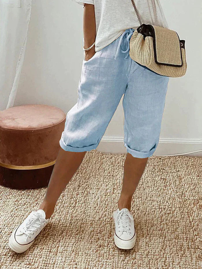 Liv | Shorts de verano de mezcla de lino (1+1 GRATIS)