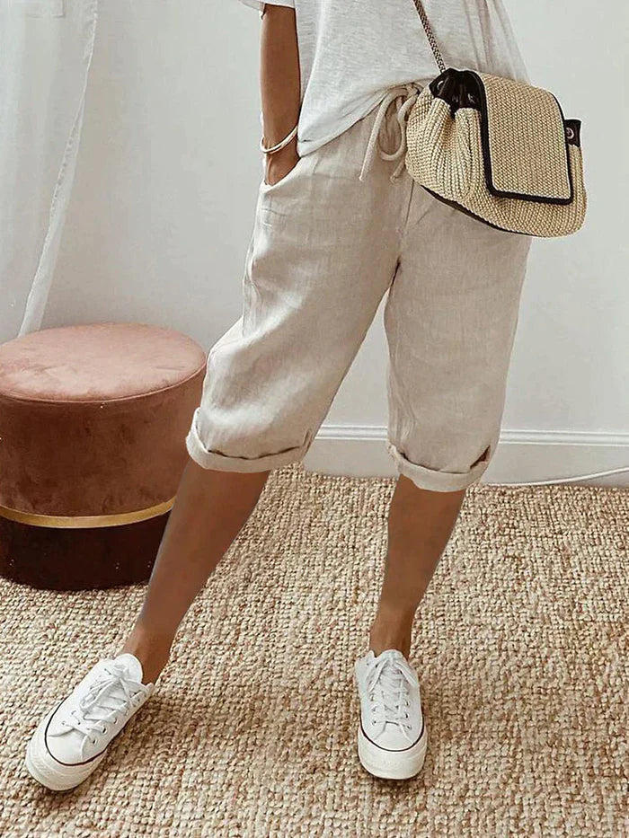 Liv | Shorts de verano de mezcla de lino (1+1 GRATIS)