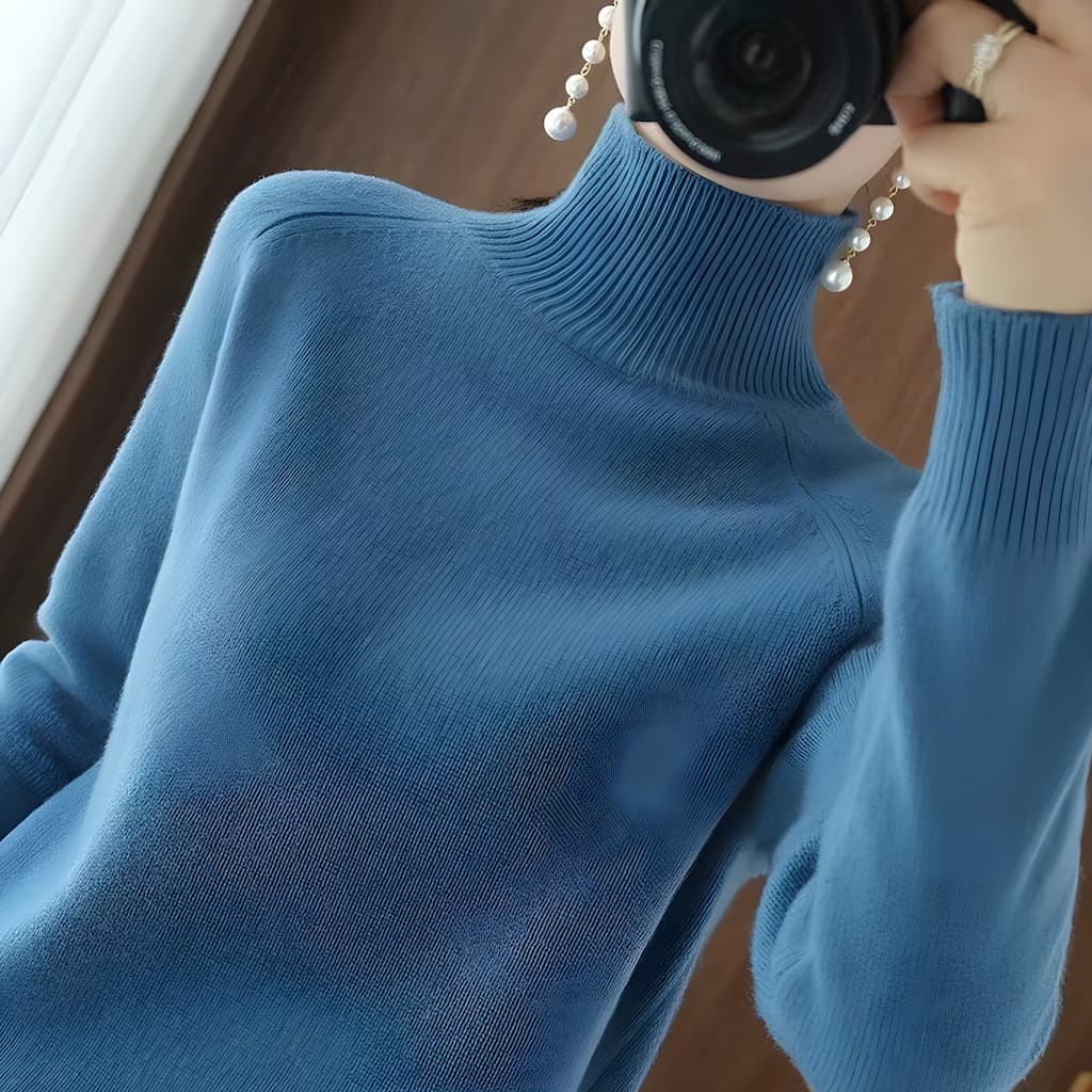 Adela | Jersey fino de cuello alto para superponer