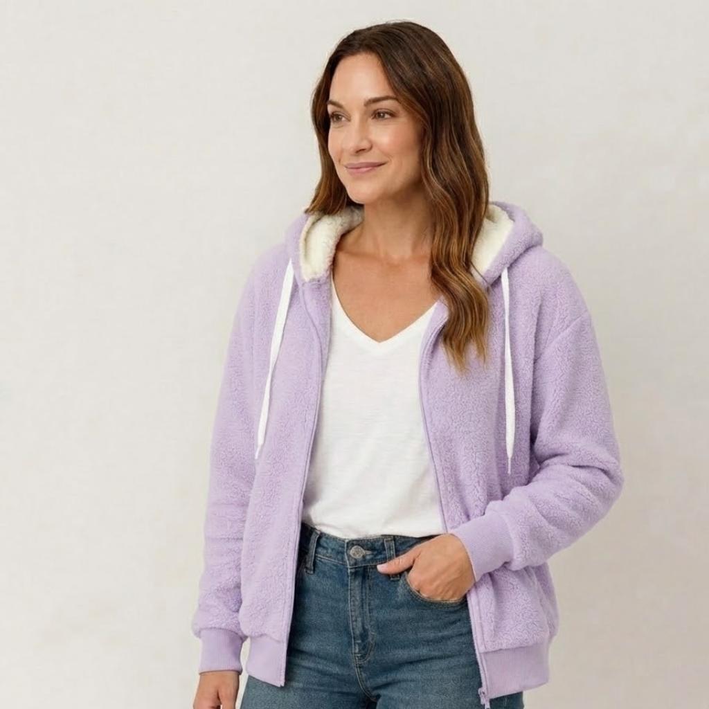 Leocadia | Chaqueta polar con capucha y cremallera