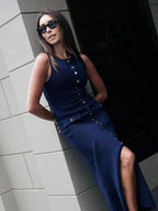 LuxeKnit | Sleek Knit Maxi Dress