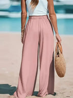 Lucía - Pantalón palazzo ancho - detalle