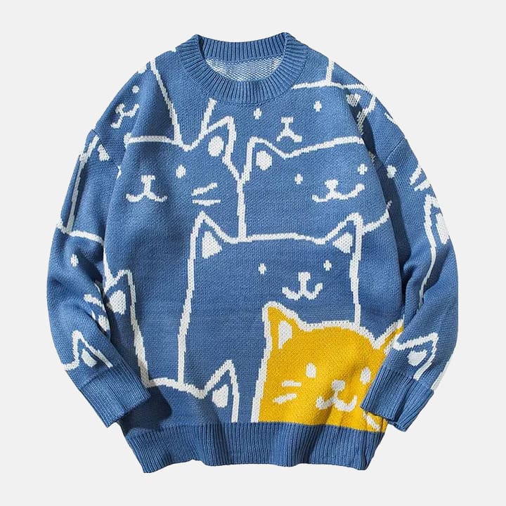Maialen | Jersey de punto con gato tejido