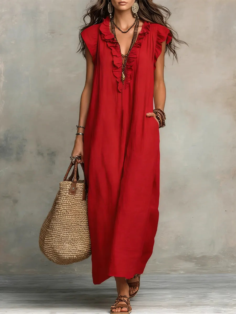 Norea | Vestido boho de lino y algodón