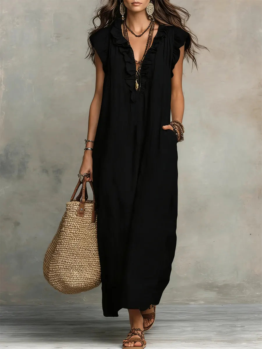 Norea | Vestido boho de lino y algodón