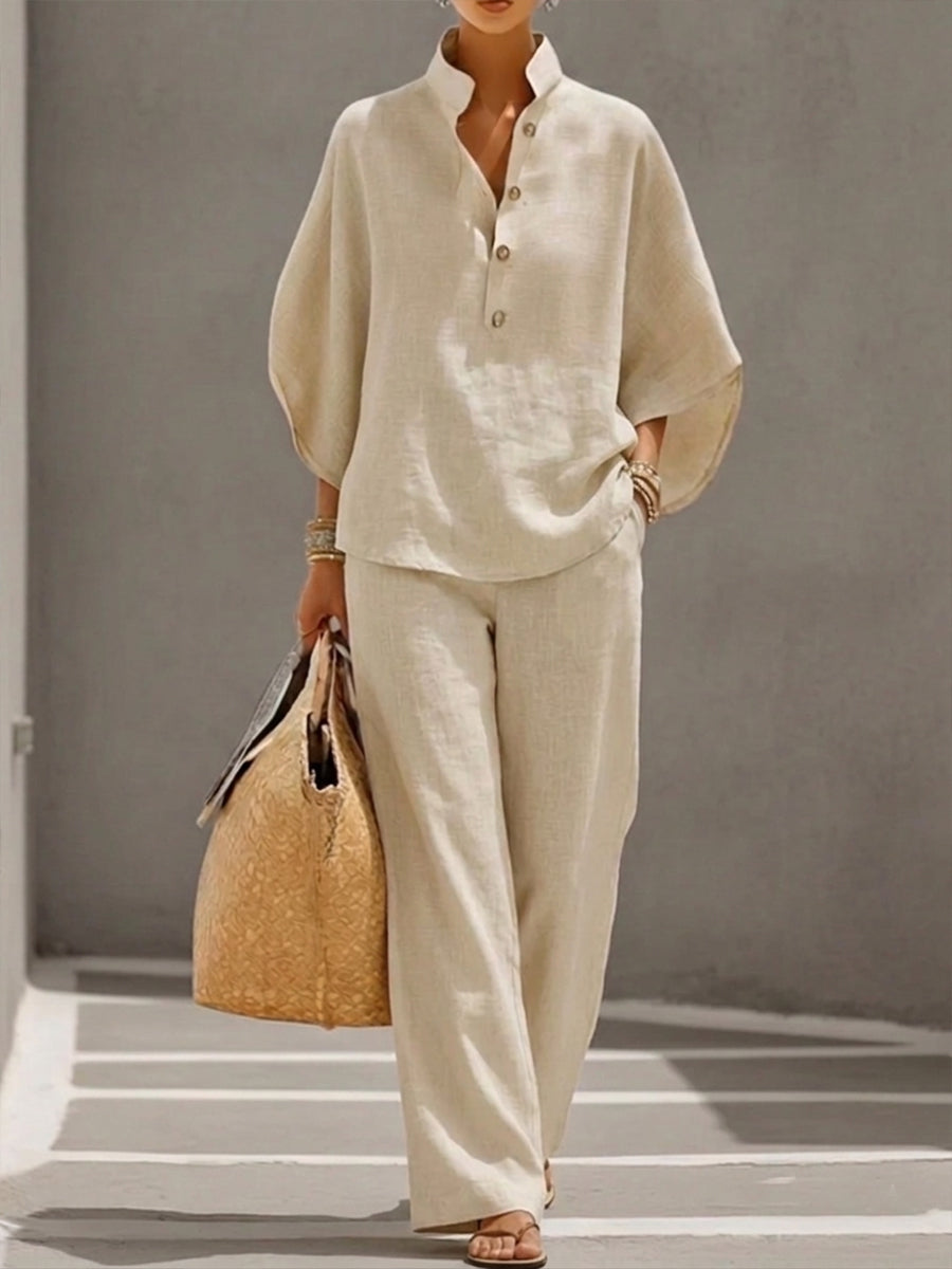 Mariel | Elegante conjunto con mangas murciélago