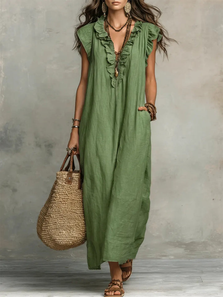 Norea | Vestido boho de lino y algodón