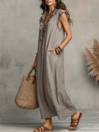 Norea | Vestido boho de lino y algodón