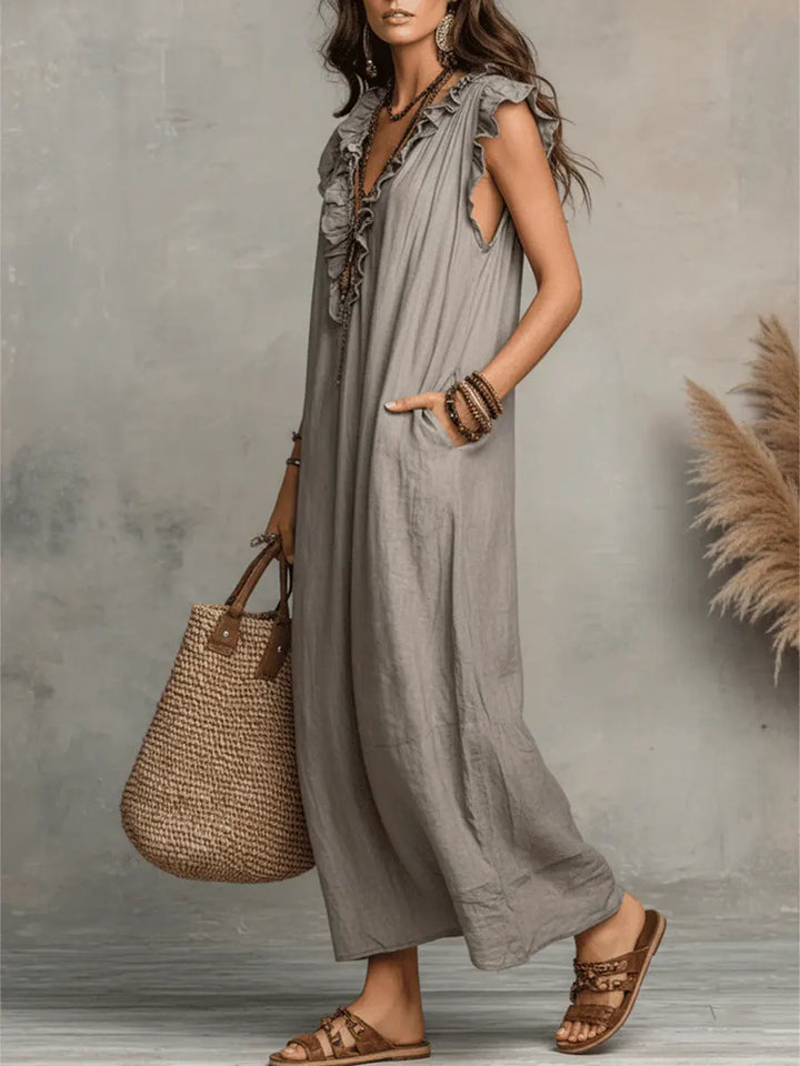 Norea | Vestido boho de lino y algodón